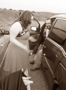 It looks like the accomplice is amused.