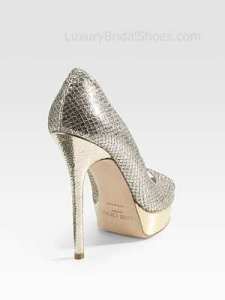 Jimmy Choo Crown Metallic Leather Pumps Light Gold__02