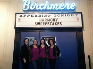 female barbershop quartet, Epic, 2012 Harmony Queens, Harmony Sweepstakes, Birchmere theater